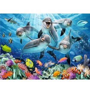 Ravensburger Dolphins in The Coral Reef 500 Piece Jigsaw Puzzle